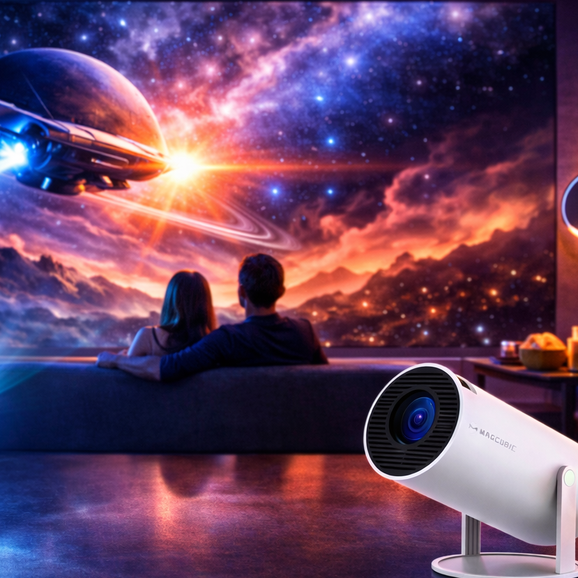 Vous pouvez aussi bien vous immerger dans une ambiance extra-terrestre avec le projecteur numérique